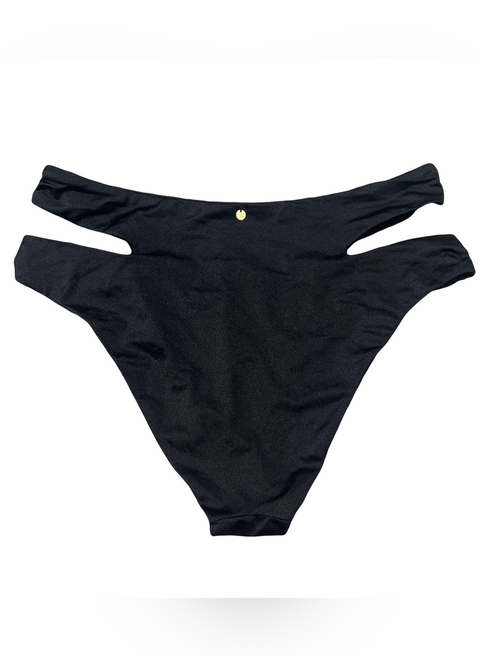 Victoria’s Secret Women's black high-waisted cutout bikini bottoms